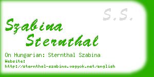 szabina sternthal business card